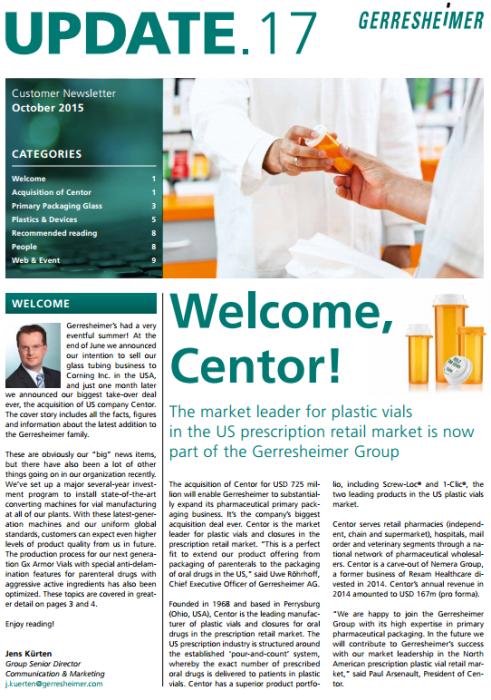 Pharma and Healthcare - Update 17